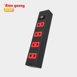  Ổ cắm Điện Quang ECO loại 3/4/6 lỗ 2 chấu màu trắng, đen, dây dài 2 mét, 5 mét 