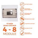  Tủ điện âm tường 4/8 NDP108P-1 Nanoco 