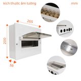  Tủ điện âm tường 5/10 NDP110 Nanoco 