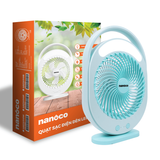  Quạt sạc có đèn led NRF6310W/B/P Nanoco 