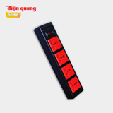  Ổ cắm Điện Quang ECO loại 4/6 lỗ 3 chấu màu trắng, đỏ, dây dài 2 mét,  5 mét 