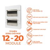  Tủ điện âm tường 12/20 NDP120 Nanoco 