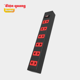  Ổ cắm Điện Quang ECO loại 3/4/6 lỗ 2 chấu màu trắng, đen, dây dài 2 mét, 5 mét 