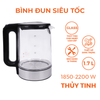  Ca siêu tốc, ấm siêu tốc thủy tinh NKT1790 Nanoco 