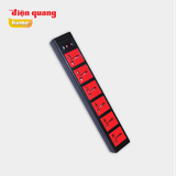  Ổ cắm Điện Quang ECO loại 4/6 lỗ 3 chấu màu trắng, đỏ, dây dài 2 mét,  5 mét 