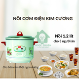  Nồi cơm Kim Cương  nắp rời 1.2 lít 
