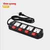  Ổ cắm Điện Quang ĐQ ESK SM740SL, 4 lỗ 3 chấu, 4 công tắc, màu đen - trắng, dây dài 2 mét, 5 mét 