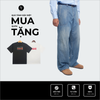 Quần Denim Mỏng Ống Suông Phong Cách Hải Quân