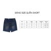Quần Short Denim Xanh Đậm 2 Túi Nắp Sau