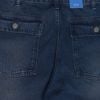 Quần Short Denim Xanh Đậm 2 Túi Nắp Sau