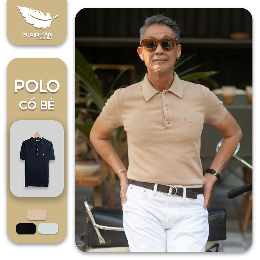 Áo thun Polo dệt kim cao cấp cổ điển