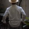 Áo sơ mi nam Linen Trắng cổ áo cutaway phong cách Italiano