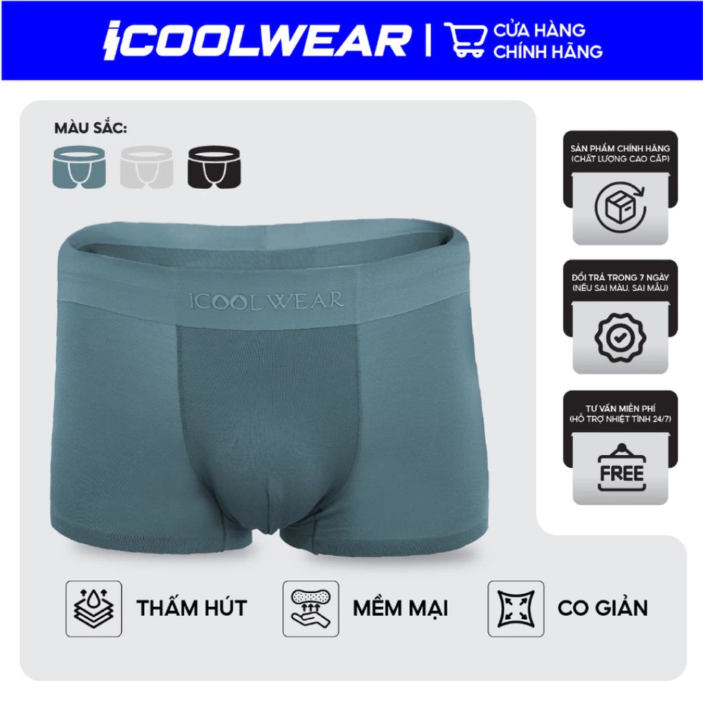 Combo 3 quần lót Boxer nam chất liệu Modal cao cấp mềm mịn, thoáng mát - VN001