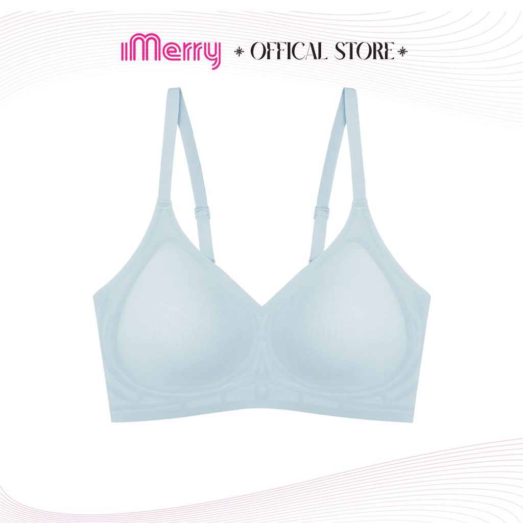 Áo lót su lụa băng iMERRY không gọng ,bản lưng cao,đệm mỏng,không đường may vải mát lạnh, mềm mại,mỏng nhẹ VA008