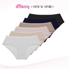 Combo 3 quần lót su hoa văn caro iMerry cạp thấp vải lưới hoa văn cao cấp mềm mịn thoáng mát không hằn thoải mái VQ036