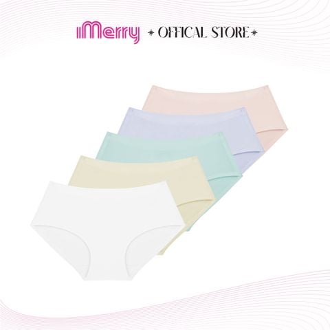 Combo 5 quần lót nữ su iMerry cạp cao,basic nhiều màu dễ phối đồ vải su lạnh mềm mại mỏng nhẹ VQ028A