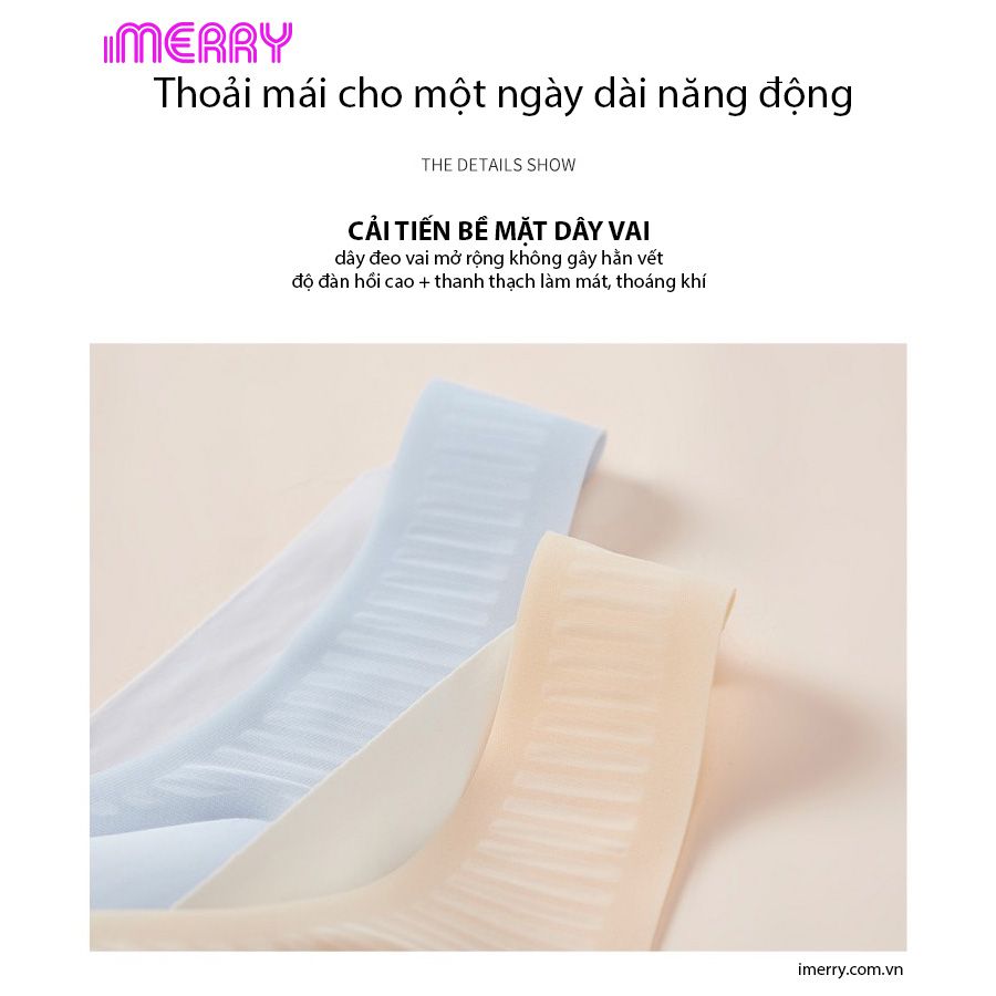 Áo Ngực Su Không Gọng Đệm Mỏng 1cm Bản Lưng Cao Nâng Ngực Không Móc Cài Chất Su Lạnh Mềm Mại iMERRY VA007