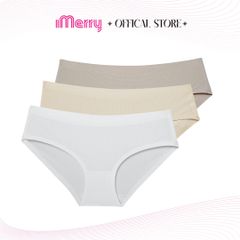 Combo 3 quần lót nữ su đúc iMERRY cạp thấp thông hơi vải thoáng khí mềm mại co giãn nhiều thoải mái VQ029
