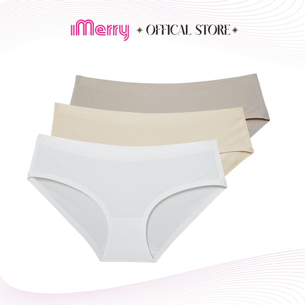 Combo 6 Quần lót nữ su đúc iMERRY cạp thấp thông hơi thoáng khí mềm mại co giãn thoải mái VQ029