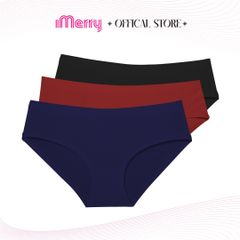 Combo 3 quần lót nữ su đúc iMERRY cạp thấp thông hơi vải thoáng khí mềm mại co giãn nhiều thoải mái VQ029