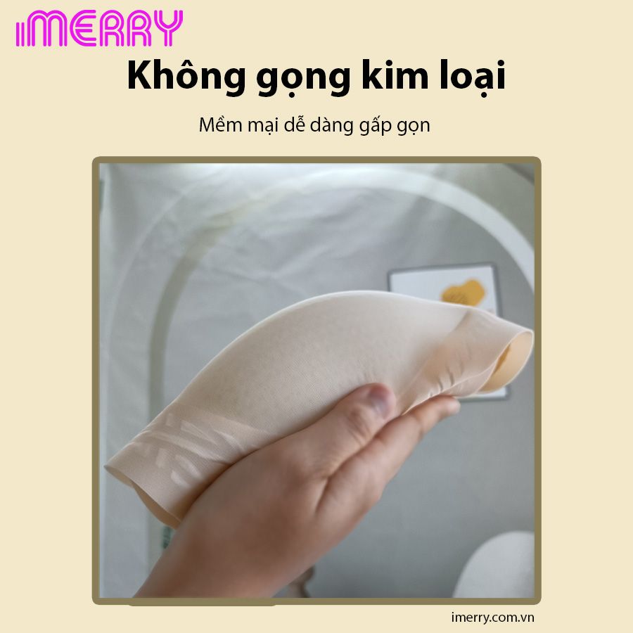 Áo Ngực Su Không Gọng Đệm Mỏng 1cm Bản Lưng Cao Nâng Ngực Không Móc Cài Chất Su Lạnh Mềm Mại iMERRY VA007