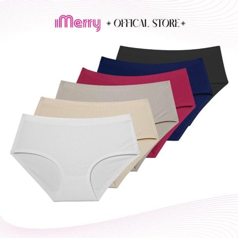 Combo 3 quần lót nữ su đúc thông hơi iMERRY cạp cao không đường may,không gây hằn vết,vải thông hơi,thoáng khí VQ029A