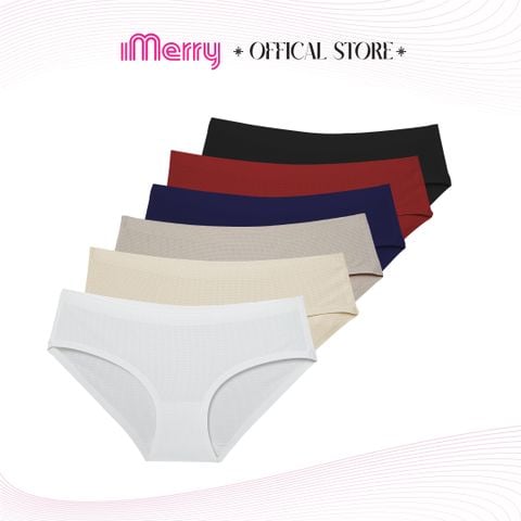 Combo 3 quần lót nữ su đúc iMERRY cạp thấp thông hơi vải thoáng khí mềm mại co giãn nhiều thoải mái VQ029