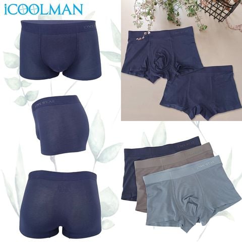 Quần lót nam loại boxer chất liệu vải Bamboo iCOOLMAN VN007 (Combo 3 quần lót)