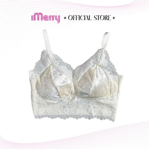 Áo lót bralette nhung ren iMerry với hai form dáng ngắn và dáng dài,chất liệu cao cấp,đa dạng phong cách