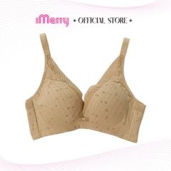 Áo lót nữ modal iMerry cao cấp, form cúp cao,không gọng,đai lưng 2 lớp,họa tiết lưới tinh tế VA019