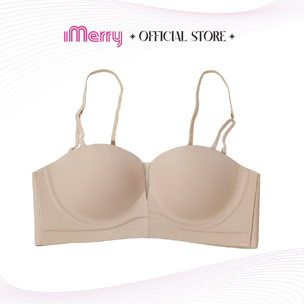 Áo lót su nữ iMerry cúp ngang,mút dày,không gọng,nâng đỡ và định hình vòng 1 gọng gàng,đầy đặn VA020