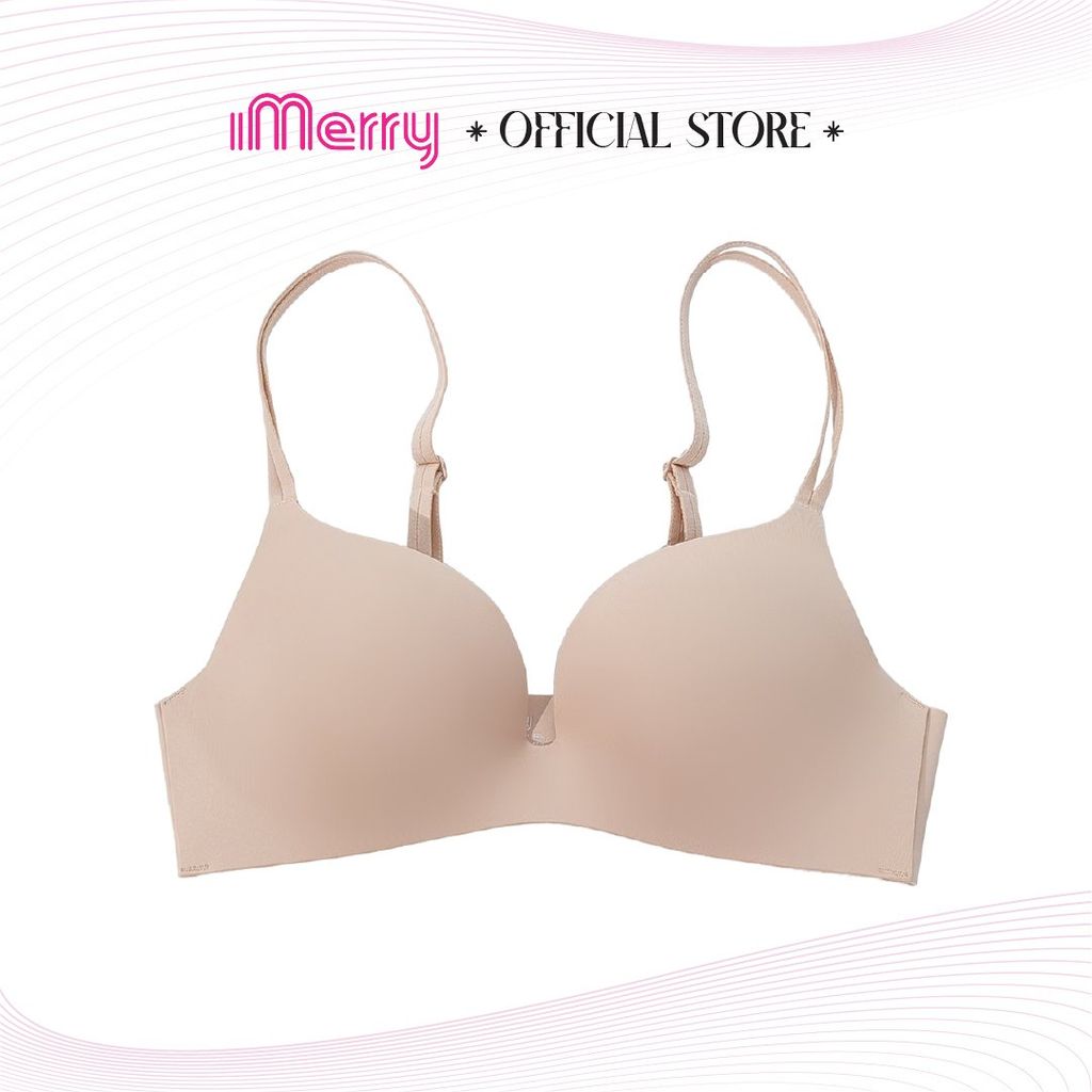 Áo lót su nữ iMerry không gọng, đệm dày, dây vai đôi, nâng vòng 1 tự nhiên, êm như không mặc VA018