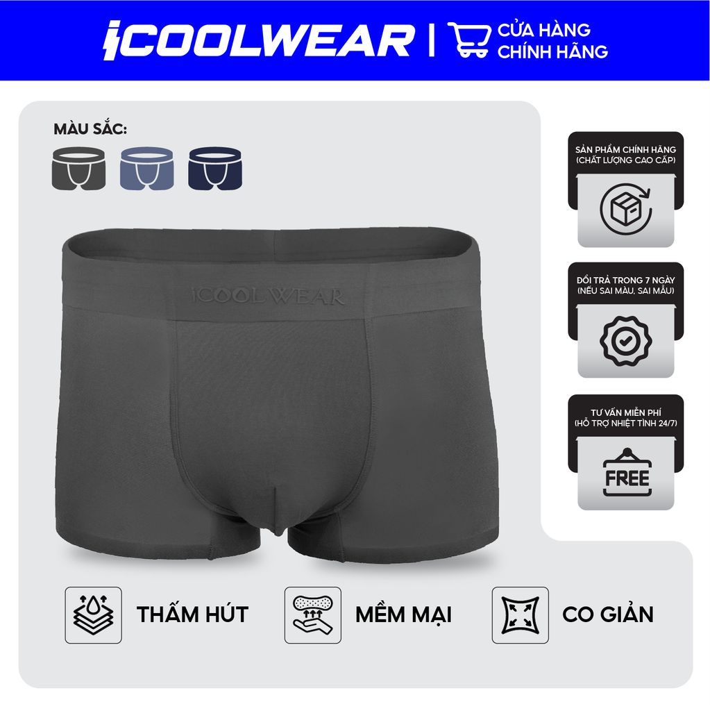 Combo 3 quần lót nam vải Modal iCOOLMAN VN003