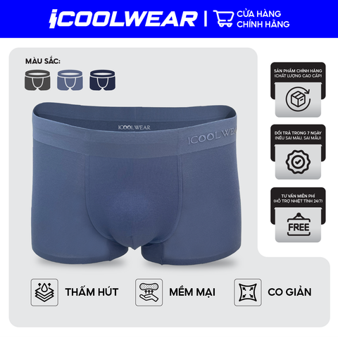 Combo 3 quần lót nam ICOOLWEAR Boxer Bamboo cao cấp kháng khuẩn khử mùi - VN007