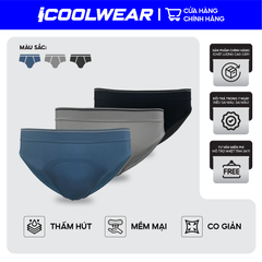 Combo 3 Quần Sịp Tam Giác Nam iCoolwear, Chất Mềm Mát, Thấm Hút, Thoáng Khí, Nhanh Khô -VN009