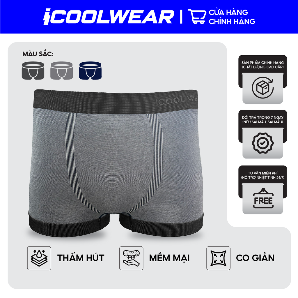 Combo 3 quần lót nam thun lạnh iCOOLMAN VN006