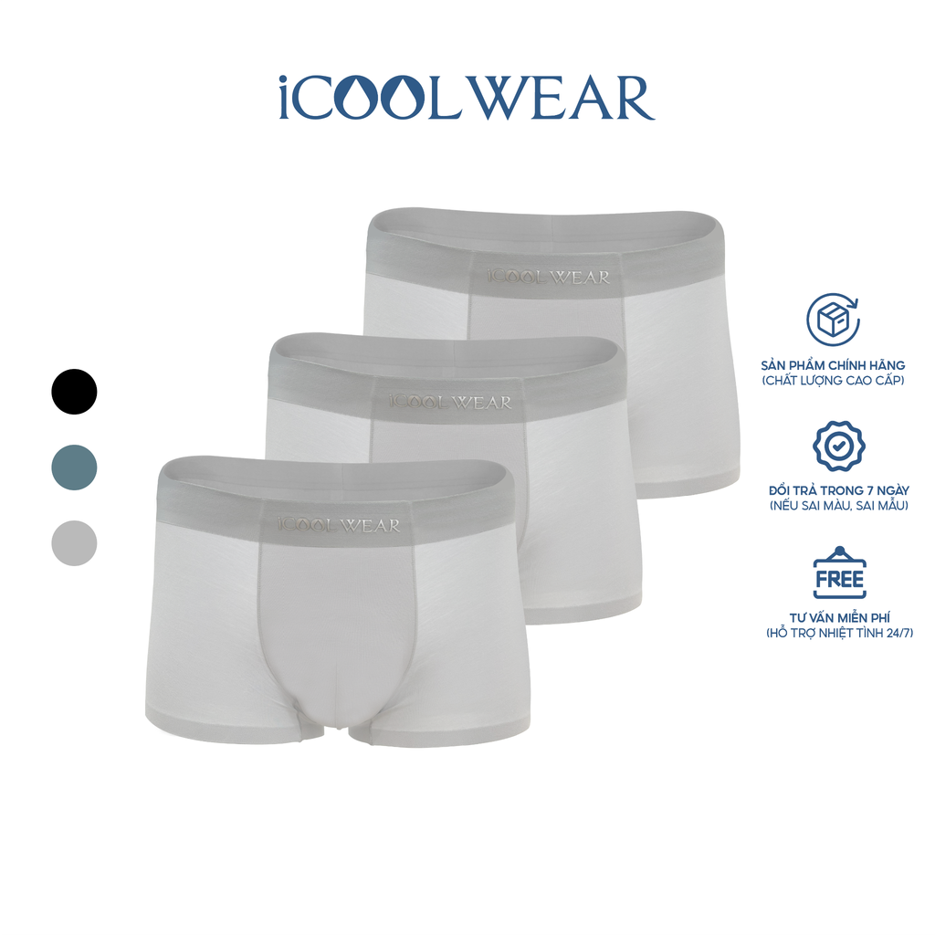 Combo 3 quần lót Boxer nam chất liệu Modal cao cấp mềm mịn, thoáng mát - VN001