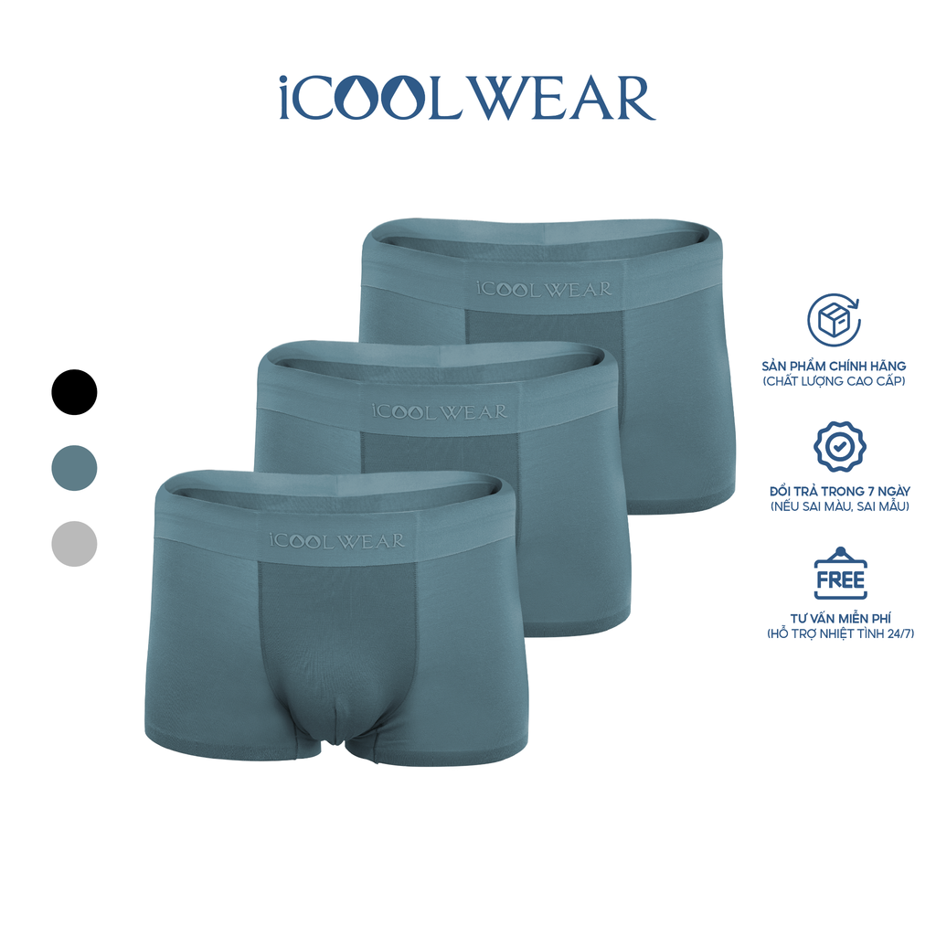 Combo 3 quần lót Boxer nam chất liệu Modal cao cấp mềm mịn, thoáng mát - VN001