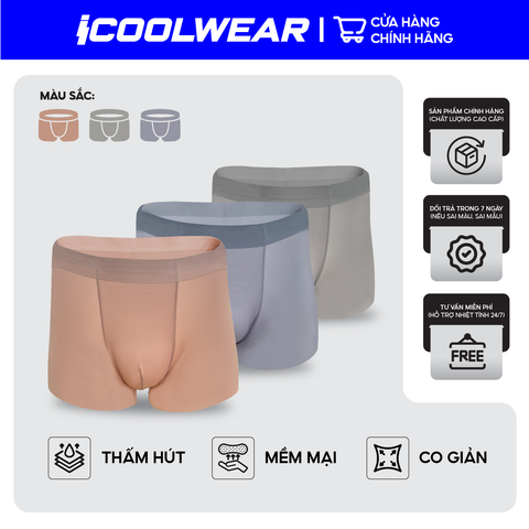 Combo 3 Quần lót boxer nam su gân cao cấp ,Quần sịp nam Su Gân hàng cao cấp mỏng, mịn, thoáng mát - VN010