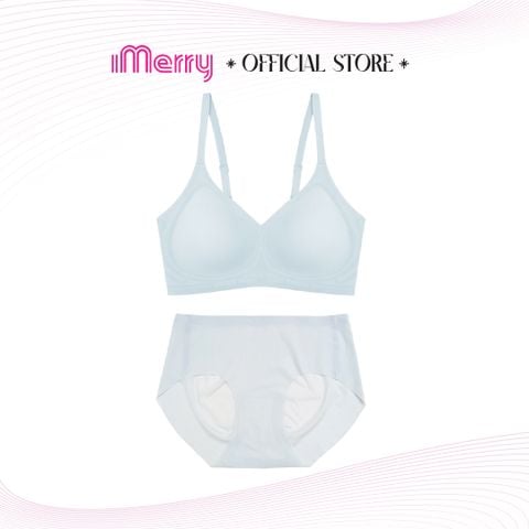 Bộ lót su lụa băng iMerry thiết kế 3d hiện đại, mỏng mịn, thoáng mát, mút đệm mỏng 1cm BA008 - Beige - Áo, Nữ