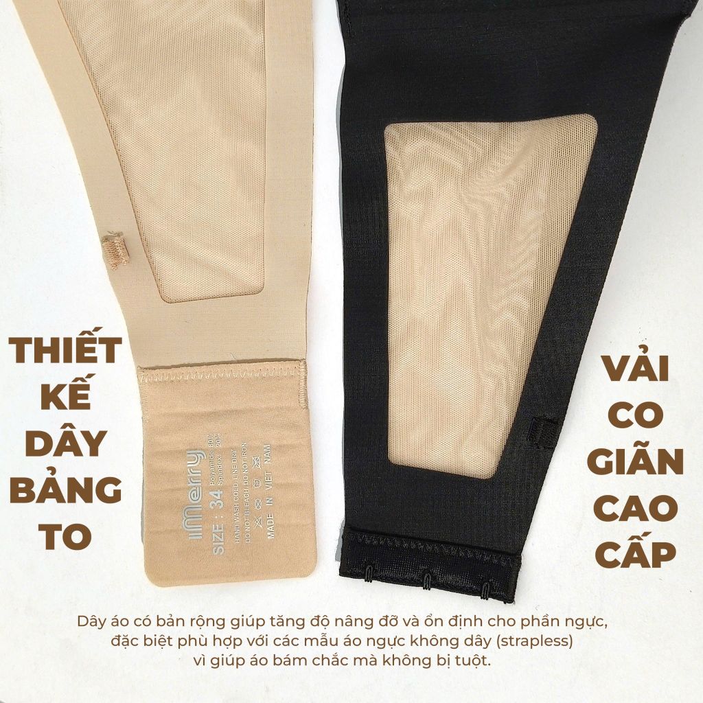 Áo lót su nữ iMerry cúp ngang,mút dày,không gọng,nâng đỡ và định hình vòng 1 gọng gàng,đầy đặn VA020