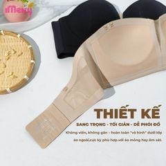 Áo lót su nữ iMerry cúp ngang,mút dày,không gọng,nâng đỡ và định hình vòng 1 gọng gàng,đầy đặn VA020