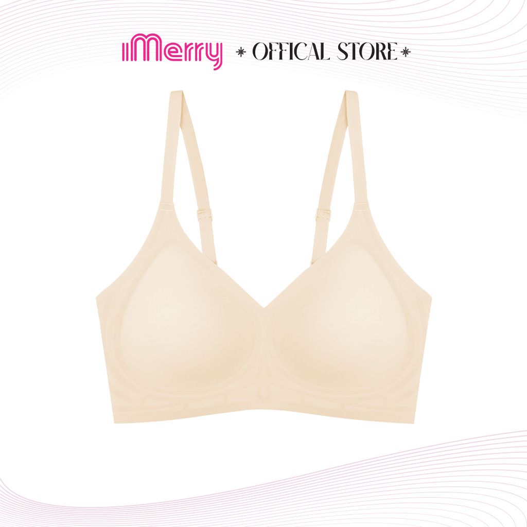 Áo lót su lụa băng iMERRY không gọng ,bản lưng cao,đệm mỏng,không đường may vải mát lạnh, mềm mại,mỏng nhẹ VA008