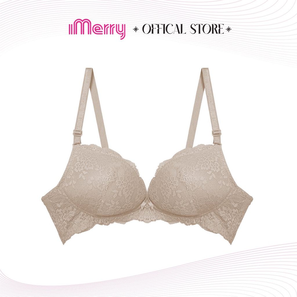 Áo lót ren iMERRY không gọng thoải mái, không mút nâng nhẹ, phối ren tinh xảo VA006