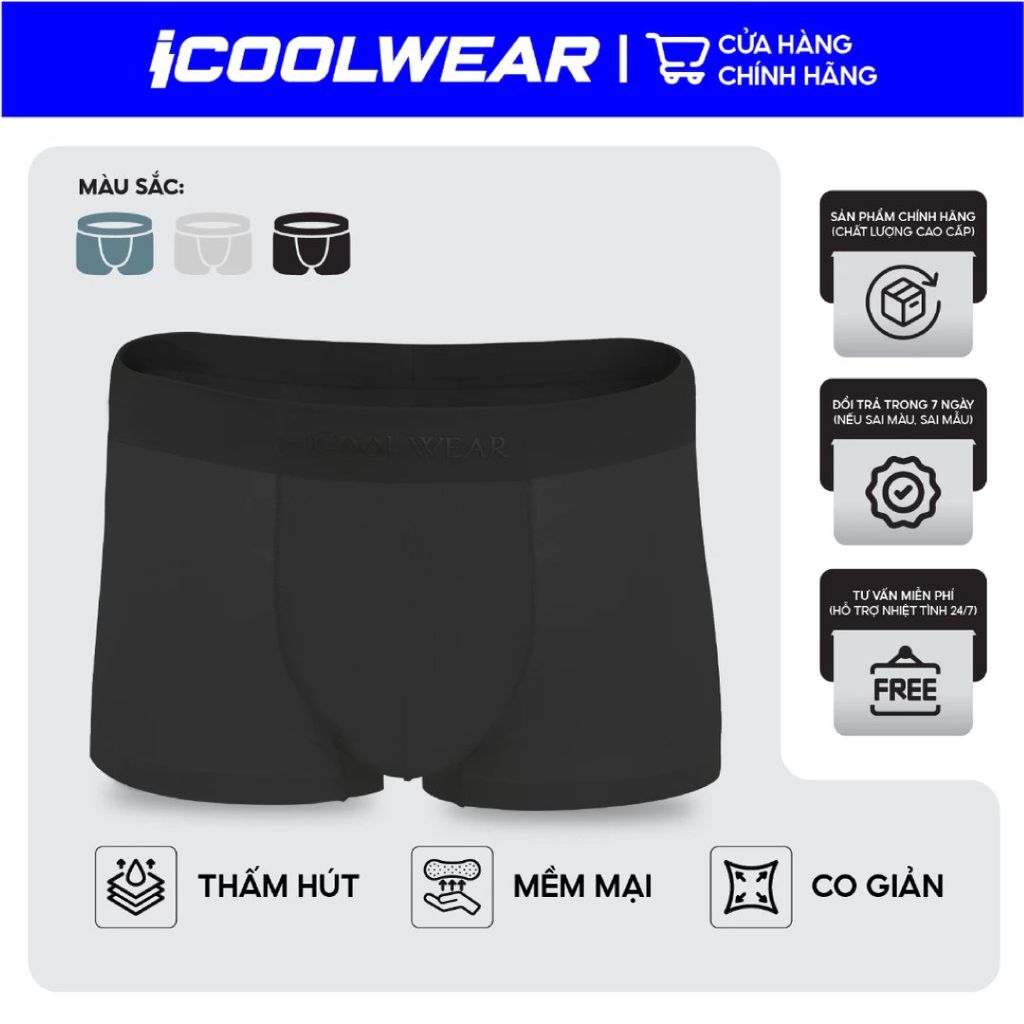 Combo 3 quần lót Boxer nam chất liệu Modal cao cấp mềm mịn, thoáng mát - VN001