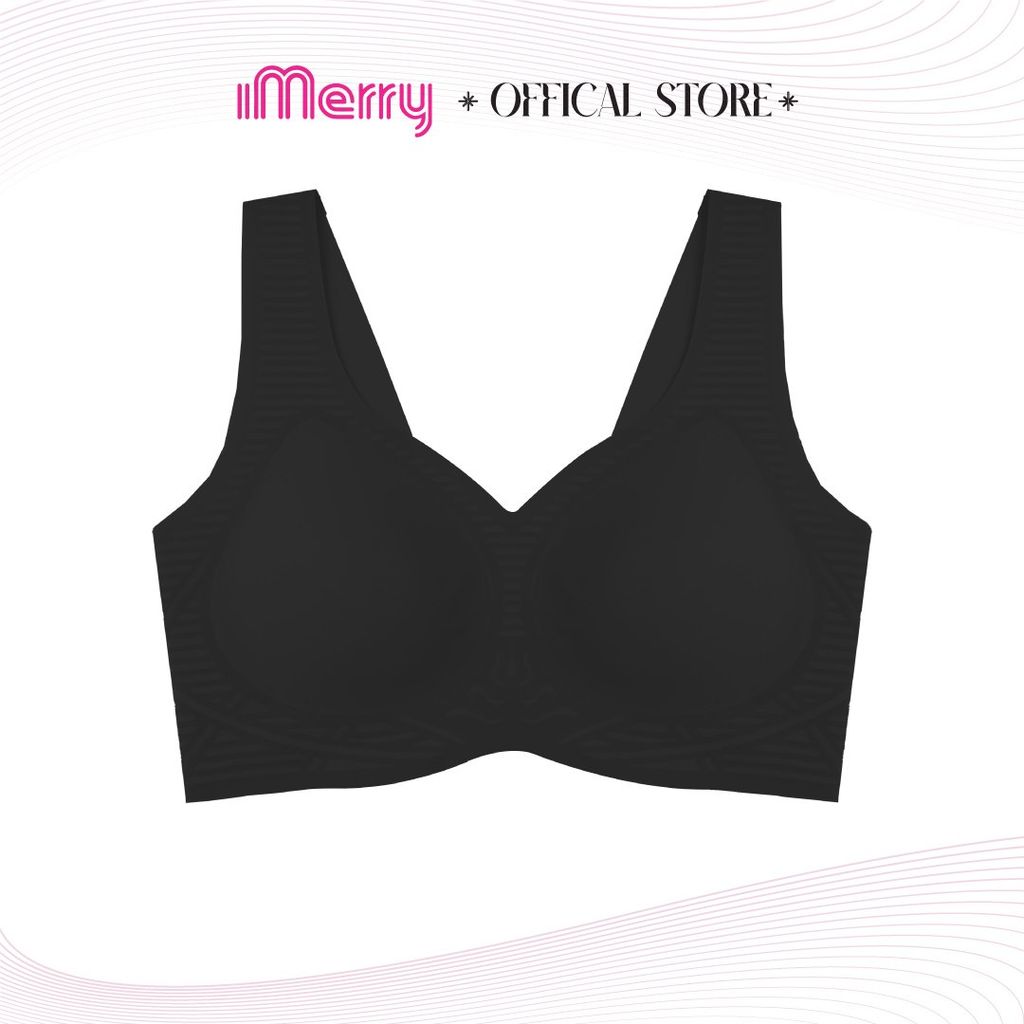 Áo Ngực Su Không Gọng Đệm Mỏng 1cm Bản Lưng Cao Nâng Ngực Không Móc Cài Chất Su Lạnh Mềm Mại iMERRY VA007
