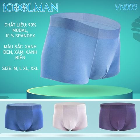 Quần lót nam vải Modal iCOOLMAN VN003 (Combo 3 quần lót)
