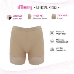 Quần mặc váy seamless iMERRY hỗ trợ nâng mông ,dệt liền thoáng khí,phối ren cao cấp VQ079 (Combo 3 quần)