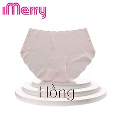 Combo 3 quần lót su nữ không viền gợn sóng iMERRY cạp cao mát lạnh mỏng nhẹ VQ043A