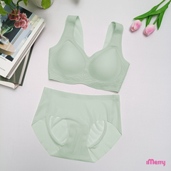 Bộ lót su lụa băng iMerry thiết kế 3d hiện đại, mỏng mịn, thoáng mát, mút đệm mỏng 1cm BA007 - Beige - Áo, Nữ
